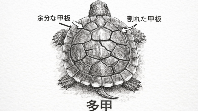 カメの多甲の絵図