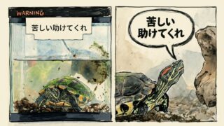 ミズガメの水換えをサボると・・・