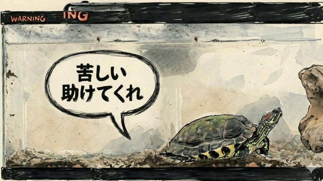 ミズガメの水換えをサボると・・・