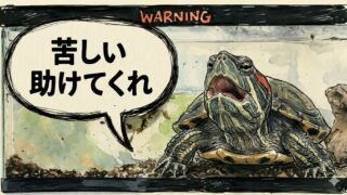 ミズガメの水換えをサボると・・・