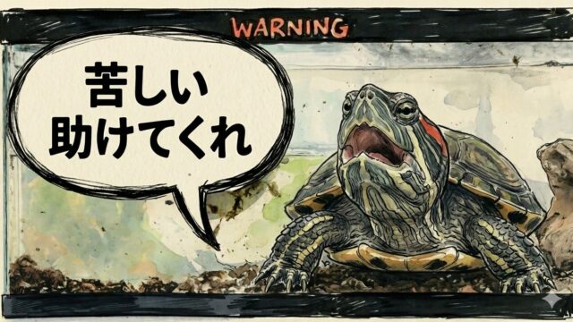 ミズガメの水換えをサボると・・・